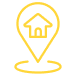 yellow address pin location icon